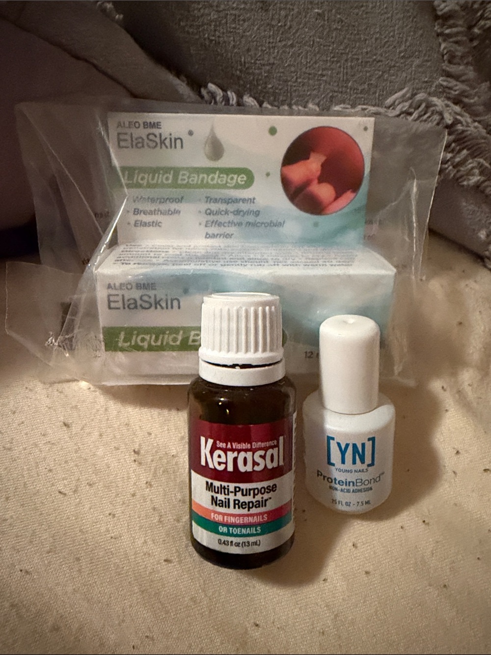 Kerasal Multi-Purpose Nail Repair + [YN] ProteinBond Duo Kit & Ela skin bandage